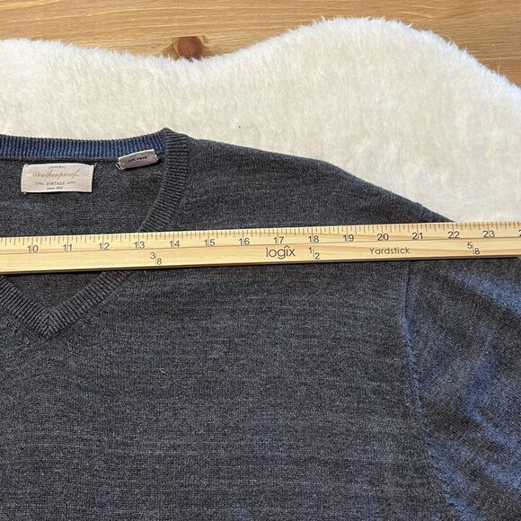 Weatherproof Vintage Mens Gray V-Neck Sweater 100% Cotton Sz XL - Picture 9 of 12